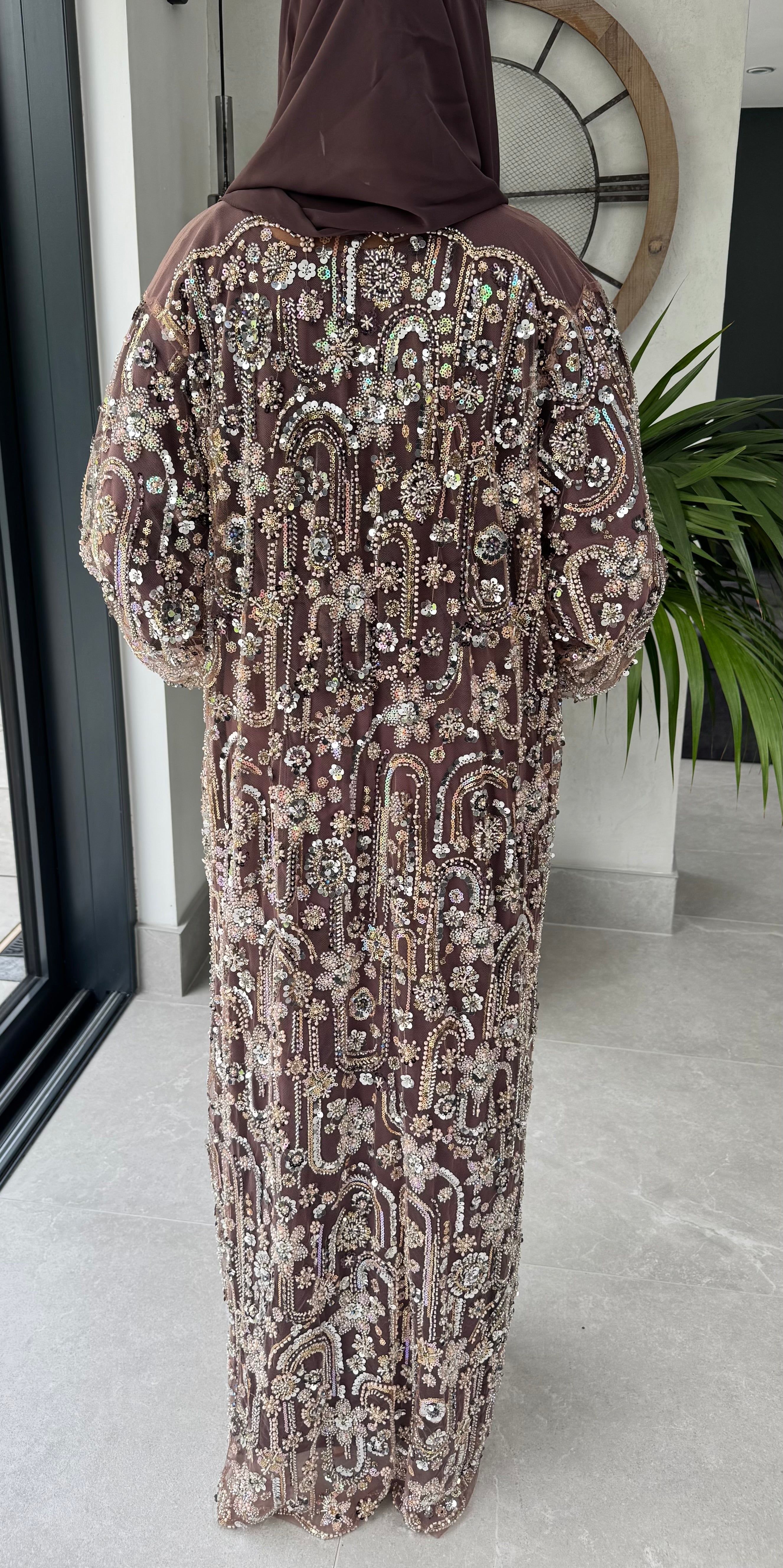 Luxe Embellished 4-Piece Abaya Set – Perfect for Weddings & Special Occasions